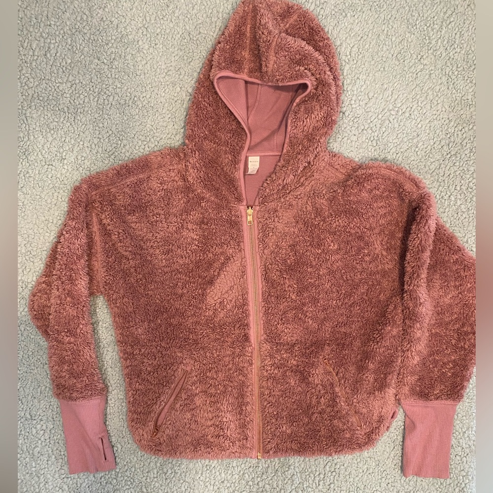 Athleta reversible Sherpa jacket mauve